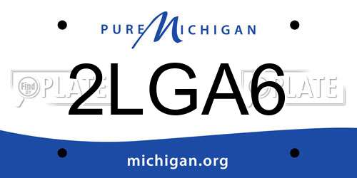 2LGA6 Michigan License Plate