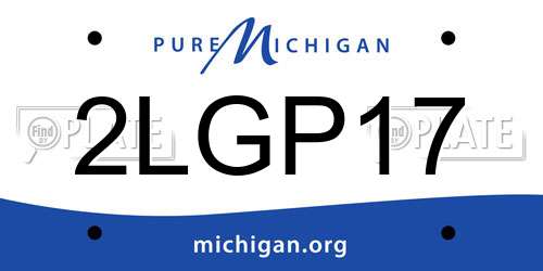 2LGP17 Michigan License Plate