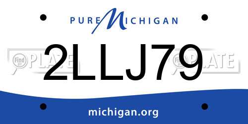 2LLJ79 Michigan License Plate