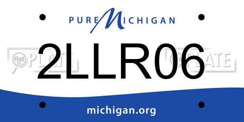 2LLR06 Michigan License Plate