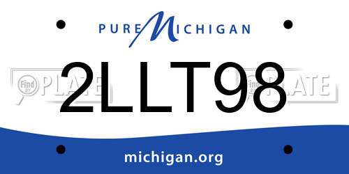 2LLT98 Michigan License Plate