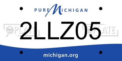 2LLZ05 Michigan License Plate