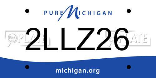 2LLZ26 Michigan License Plate
