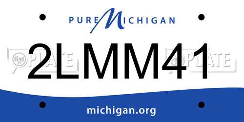 2LMM41 Michigan License Plate