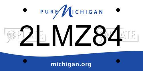 2LMZ84 Michigan License Plate