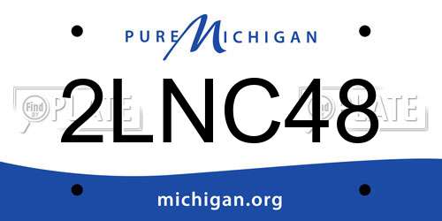 2LNC48 Michigan License Plate