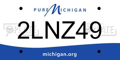2LNZ49 Michigan License Plate