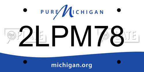 2LPM78 Michigan License Plate