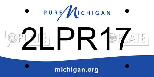 2LPR17 Michigan License Plate