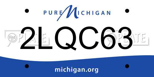 2LQC63 Michigan License Plate