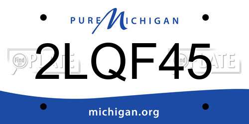 2LQF45 Michigan License Plate