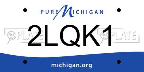 2LQK1 Michigan License Plate