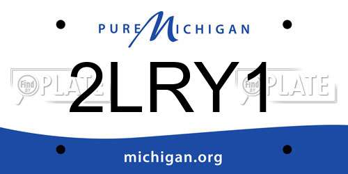2LRY1 Michigan License Plate