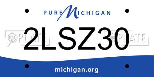 2LSZ30 Michigan License Plate