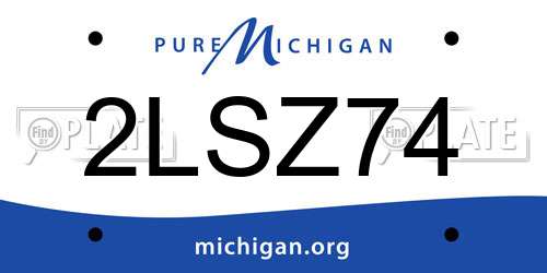 2LSZ74 Michigan License Plate