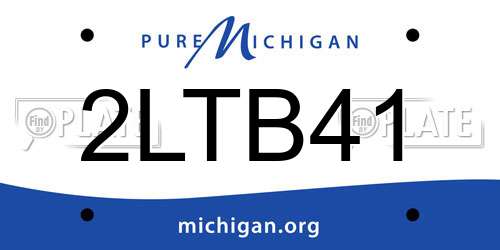 2LTB41 Michigan License Plate