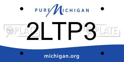 2LTP3 Michigan License Plate
