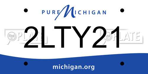 2LTY21 Michigan License Plate
