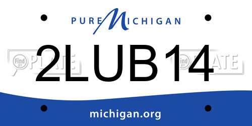 2LUB14 Michigan License Plate