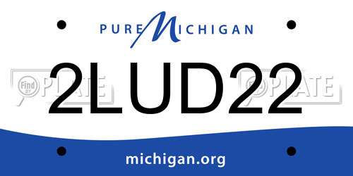 2LUD22 Michigan License Plate