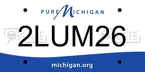 2LUM26 Michigan License Plate