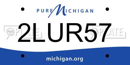 2LUR57 Michigan License Plate