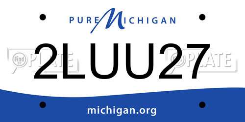 2LUU27 Michigan License Plate