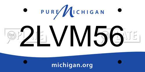 2LVM56 Michigan License Plate