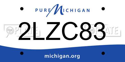 2LZC83 Michigan License Plate