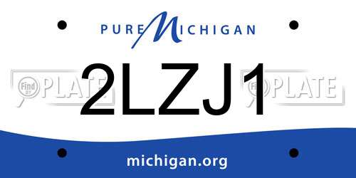 2LZJ1 Michigan License Plate