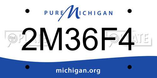 2M36F4 Michigan License Plate