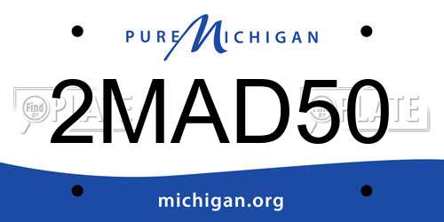 2MAD50 Michigan License Plate