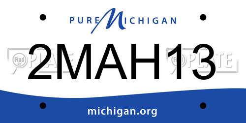 2MAH13 Michigan License Plate