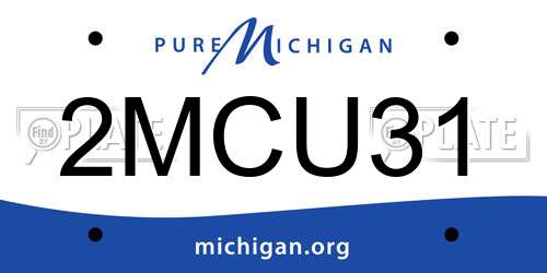 2MCU31 Michigan License Plate