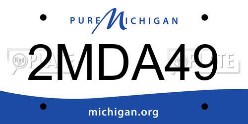 2MDA49 Michigan License Plate