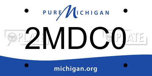 2MDC0 Michigan License Plate