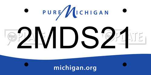2MDS21 Michigan License Plate