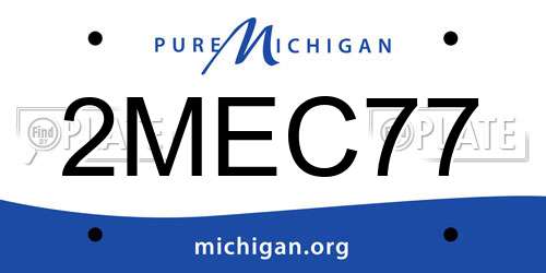 2MEC77 Michigan License Plate