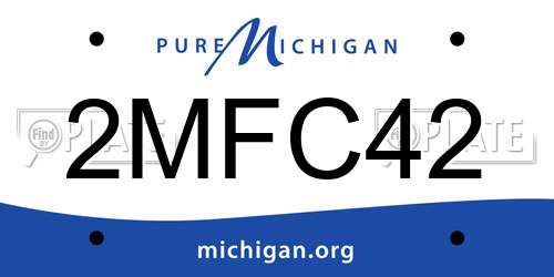 2MFC42 Michigan License Plate