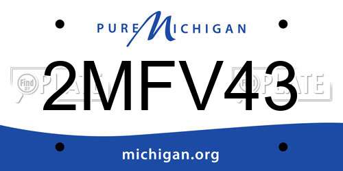 2MFV43 Michigan License Plate