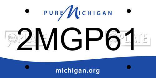 2MGP61 Michigan License Plate