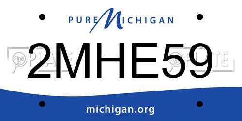 2MHE59 Michigan License Plate