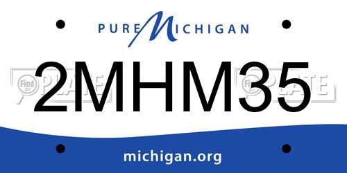 2MHM35 Michigan License Plate