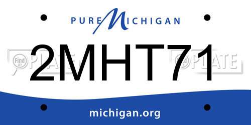2MHT71 Michigan License Plate