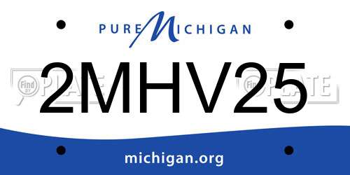 2MHV25 Michigan License Plate