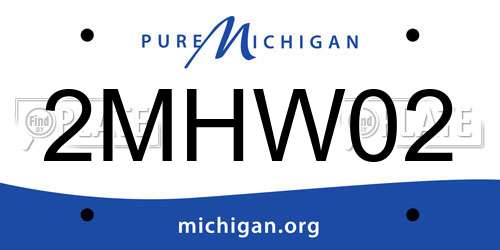 2MHW02 Michigan License Plate
