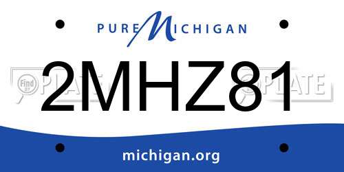 2MHZ81 Michigan License Plate
