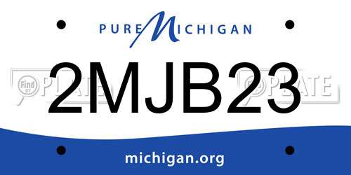 2MJB23 Michigan License Plate