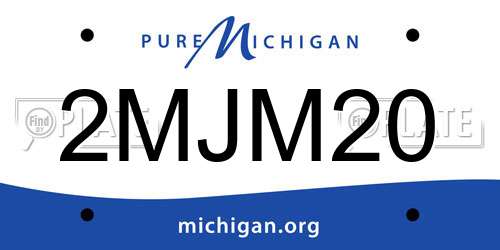 2MJM20 Michigan License Plate