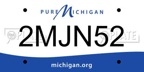 2MJN52 Michigan License Plate